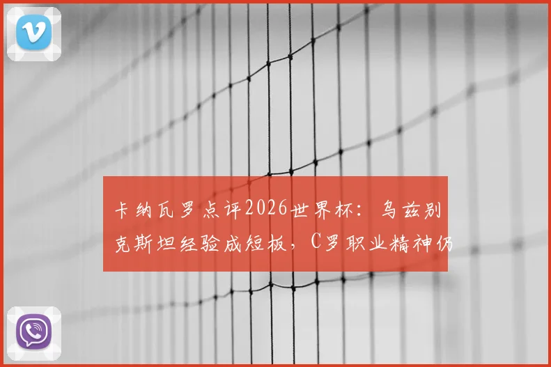 卡纳瓦罗点评2026世界杯：乌兹别克斯坦经验成短板，C罗职业精神仍是球员典范